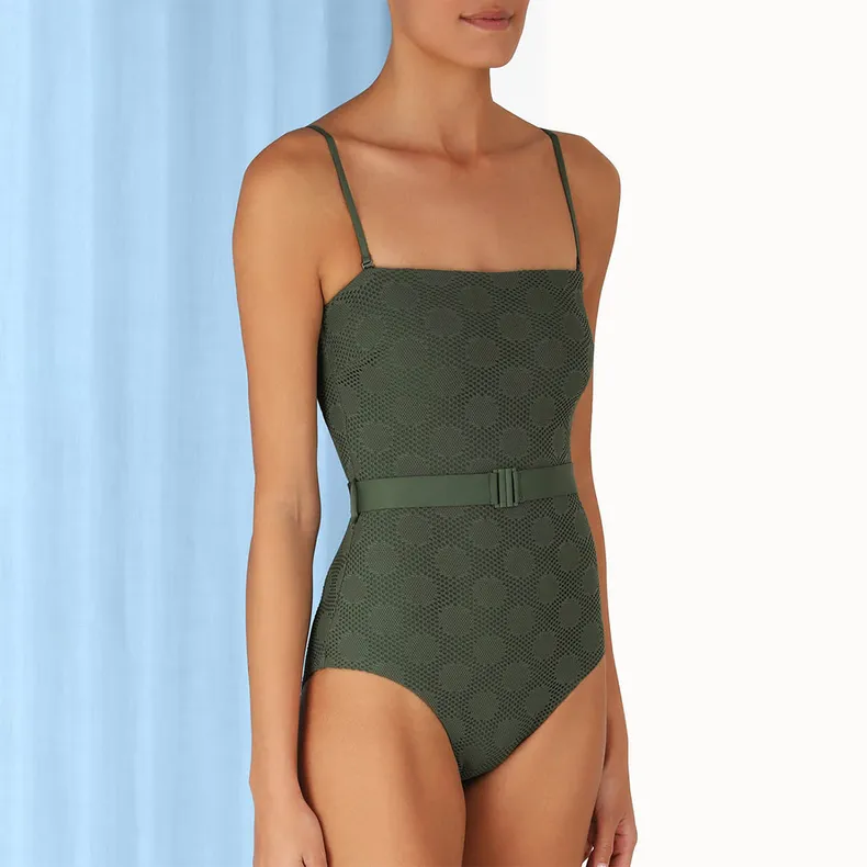 Zimmermann One-Piece Swimsuits Women's Khaki Green-4