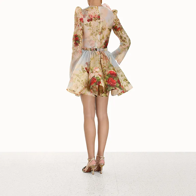 Zimmermann Floral-appliqué Silk Mini Dress-3