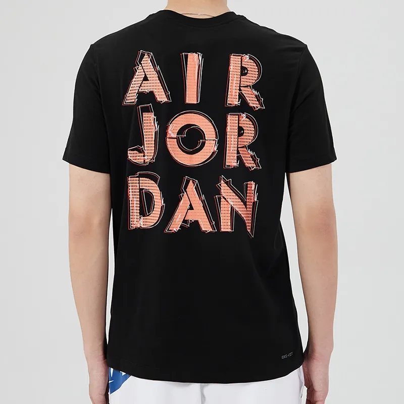 Jordan Set in Sleeve T Shirt Men's Black-3