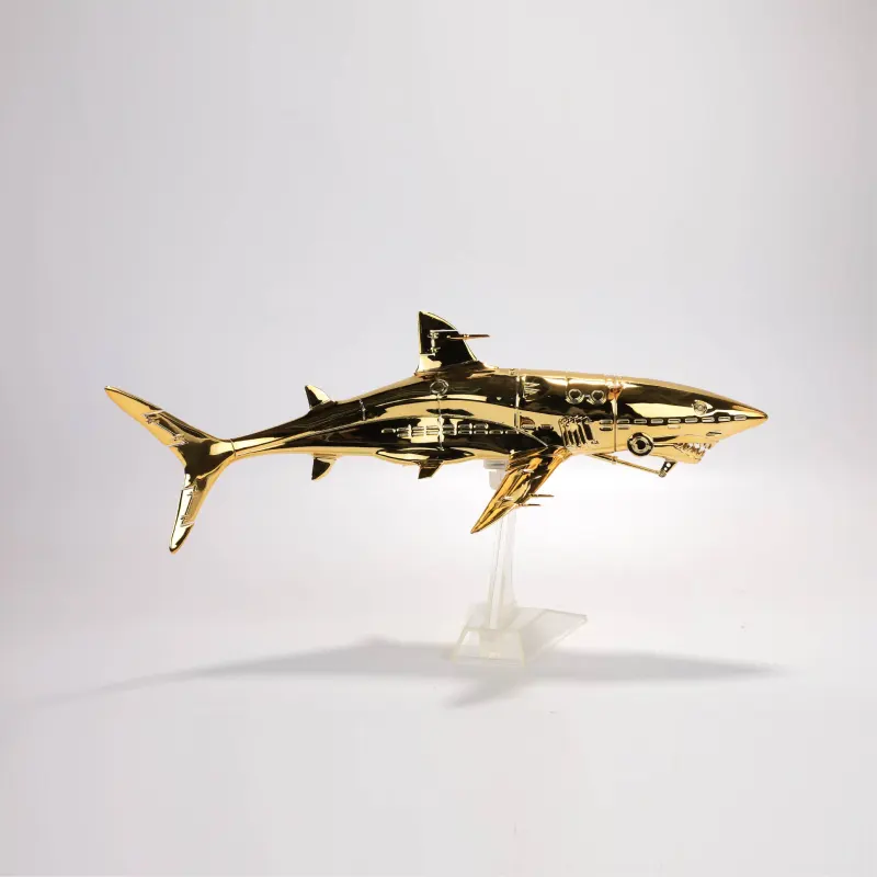 Sorayama Shark Figure Gold-1