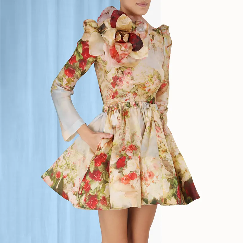 Zimmermann Floral-appliqué Silk Mini Dress-6