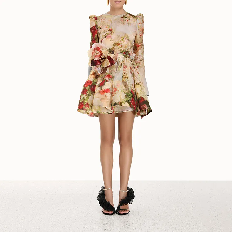 Zimmermann Floral-appliqué Silk Mini Dress-2