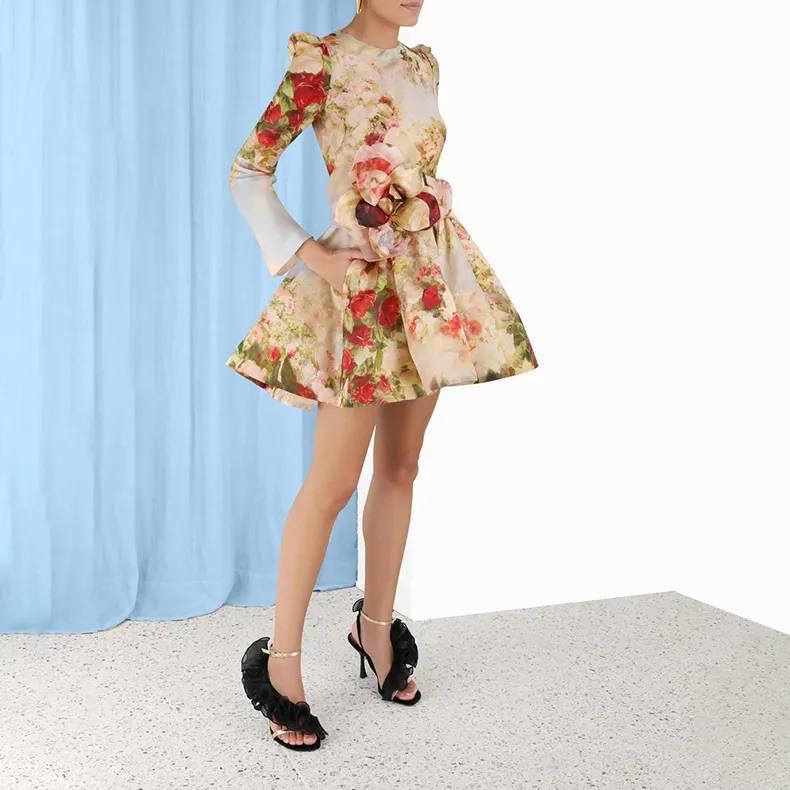 Zimmermann Floral-appliqué Silk Mini Dress-5