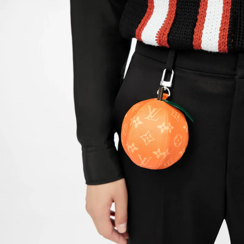 LOUIS VUITTON Orange Pouch Orange-6