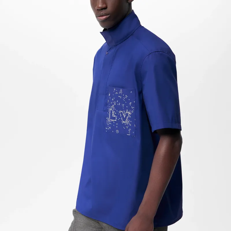 LOUIS VUITTON New Quarterly Products Of LV FW22 Shirt Men's Blue-3