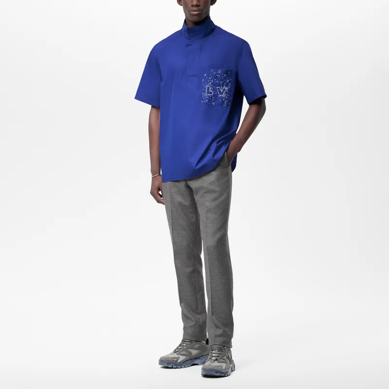LOUIS VUITTON New Quarterly Products Of LV FW22 Shirt Men's Blue-1