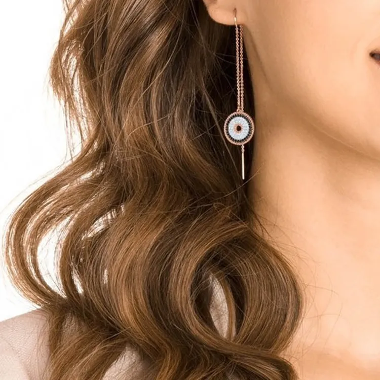 Swarovski Lollypop Metal Drop Earrings Women's Rose Gold-2