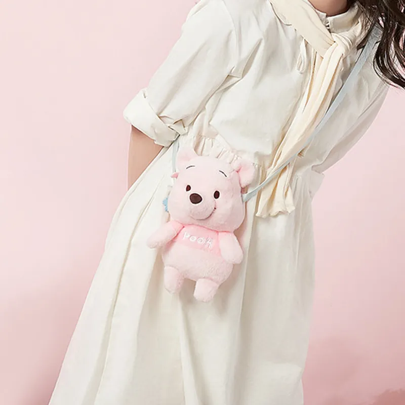 Disney Figure Print Spring Blossoms Collection Romantic Winnie Dolls Plush Doll 25cm High-1
