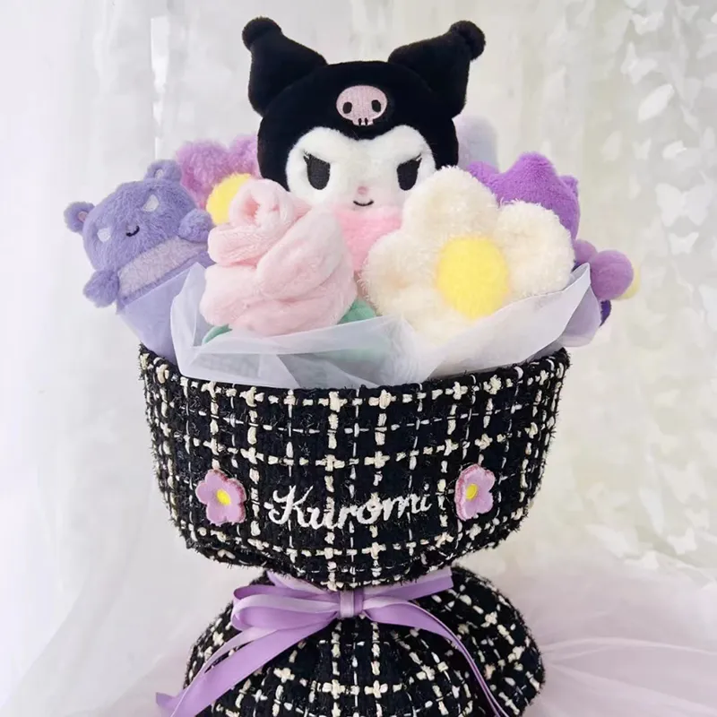 POP MART x Sanrio Kuromi Bouquet Dolls Plush Doll 40cm Height-1