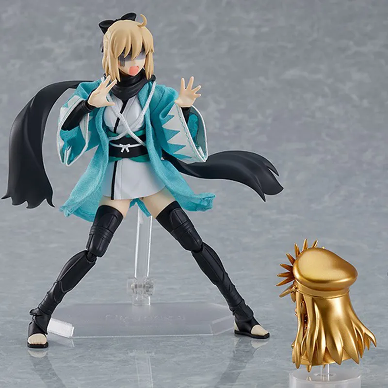 MAX Factory Figma Saber Okita Sōji DX Version Action Figure 13.5cm Scale Figures-4