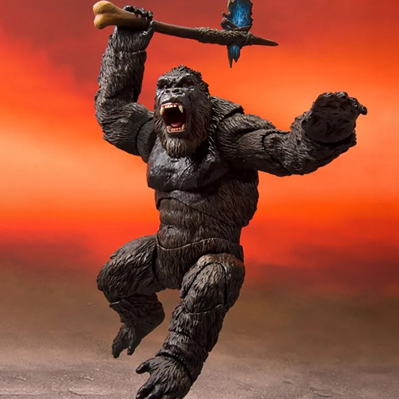 BANDAI Godzilla Bandai S.H.Monster Arts Godzilla Vs. King Kong King Kong 2021 Scale Figures 14.5cm-3
