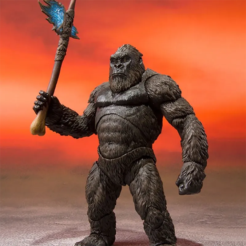 BANDAI Godzilla Bandai S.H.Monster Arts Godzilla Vs. King Kong King Kong 2021 Scale Figures 14.5cm-2