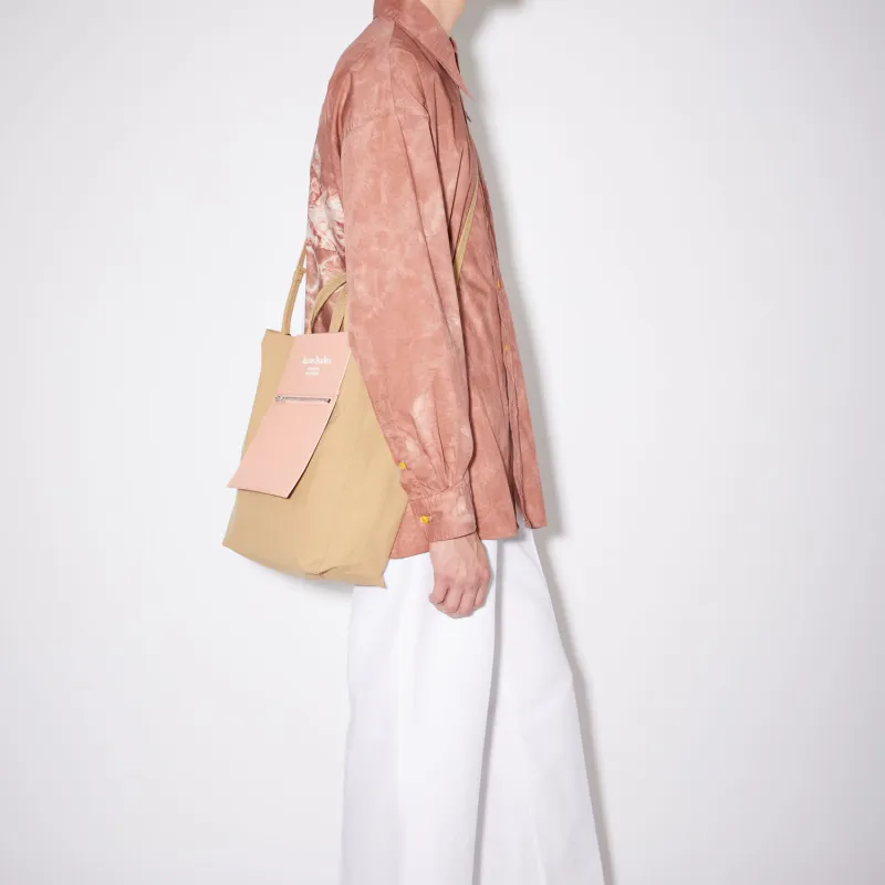 Acne Studios Polyamide Tote Bag Shopping Bag Handbag Medium Size Unisex Brown/Pink-5