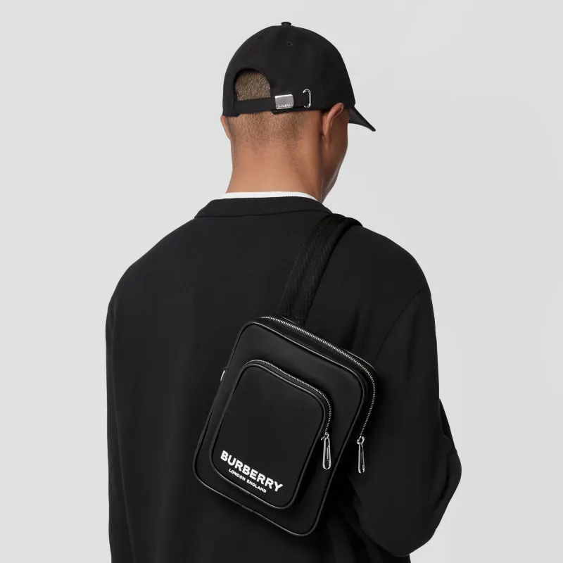 Burberry Kieran Crossbody Bag Black/White-5