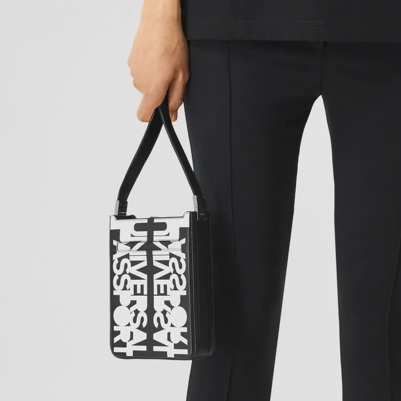 Burberry Riccardo Tisci Edition Slogan Messenger Bag Black-5