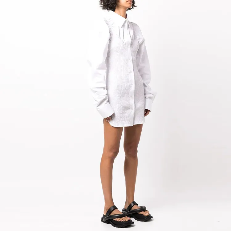 Alexander Wang Shirred Hourglass Shirt Dress-3