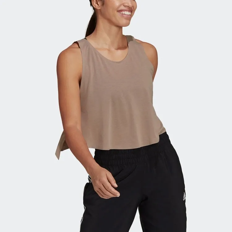 Adidas Tank Tops Women's Brown Gray-1