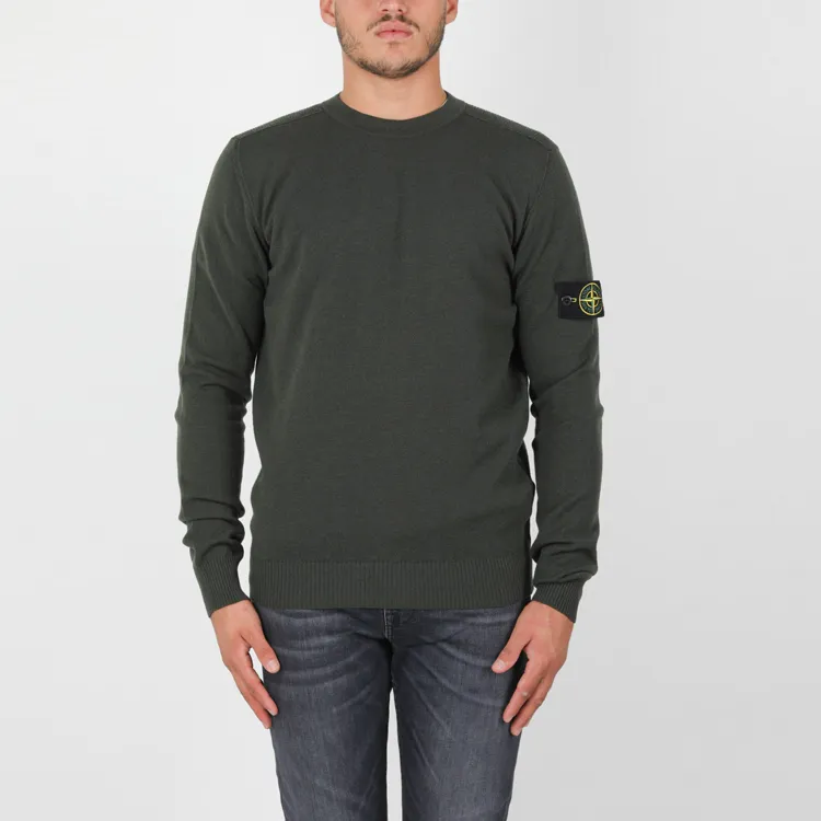 STONE ISLAND Sweaters Men Green Musk-1