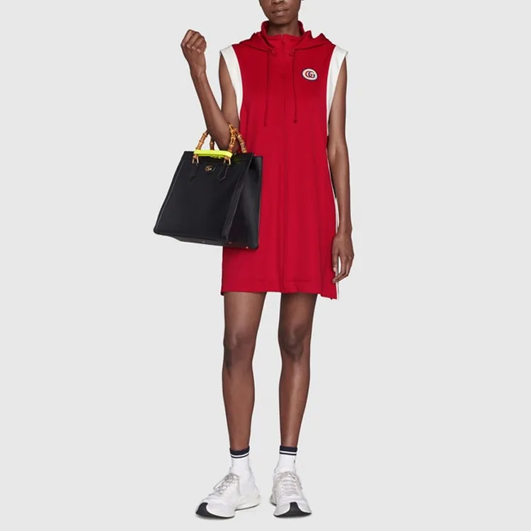 GUCCI Technical Jersey Dress Red-2