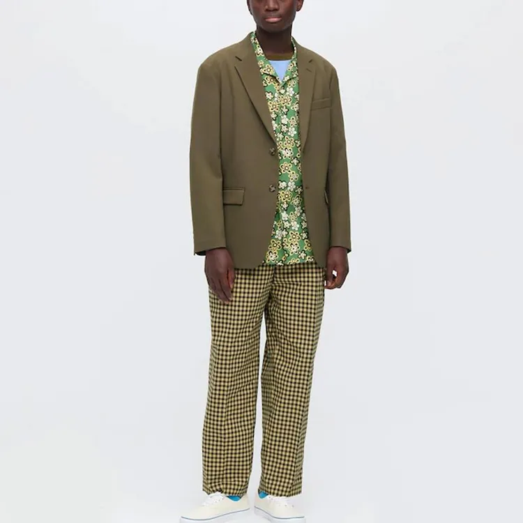 UNIQLO X Marni Wide Fit Check Tuck Pants-1