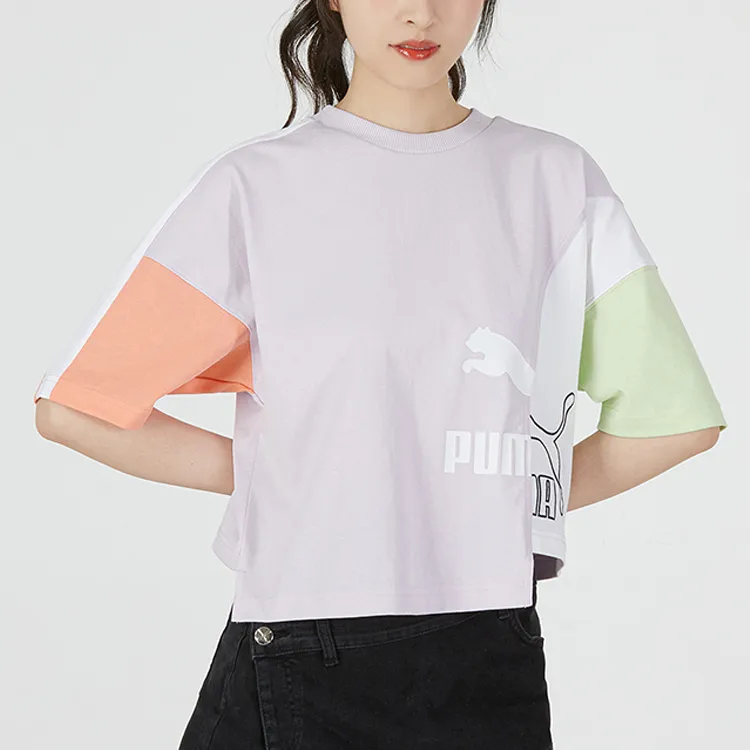 PUMA Mis Crop Tops Women's Light Purple-2