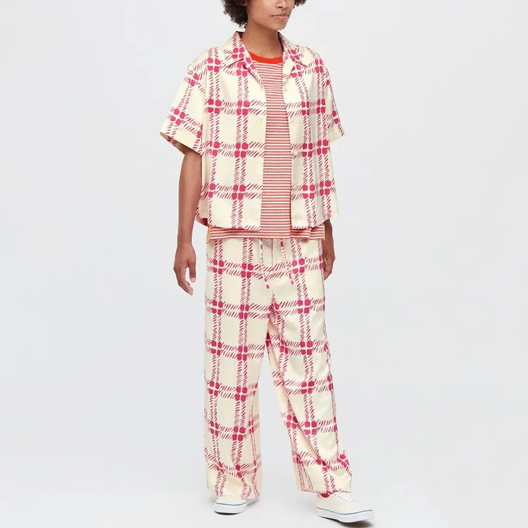 Marni X UNIQLO Marni Co-Branding Casual Pants Women's Beige-1