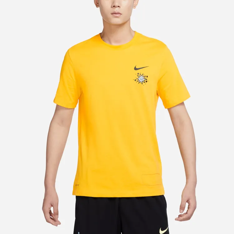 Nike T Shirts Men Yellow-2