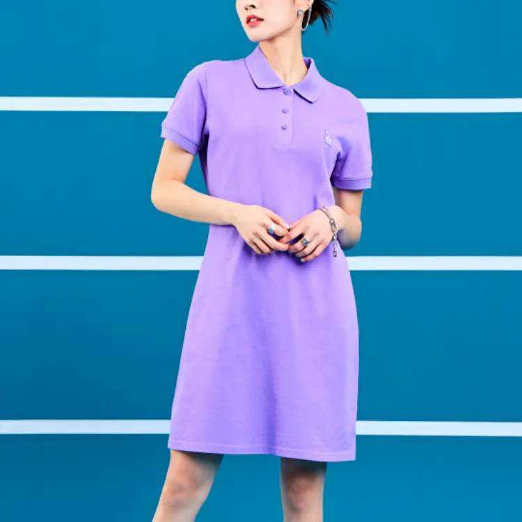 MLB Short Sleeved Dresses Women's Purple-3