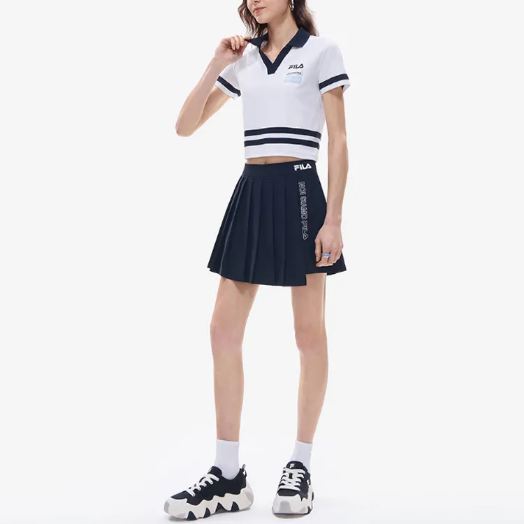 FILA FUSION Polo Shirts Women's White-1