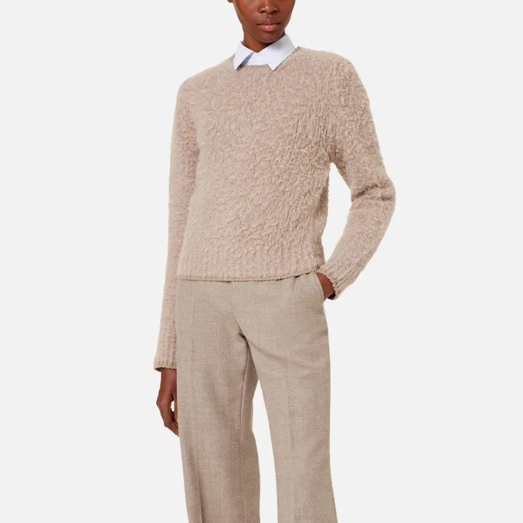 AMIPARIS Textured Fitted Jumper-1
