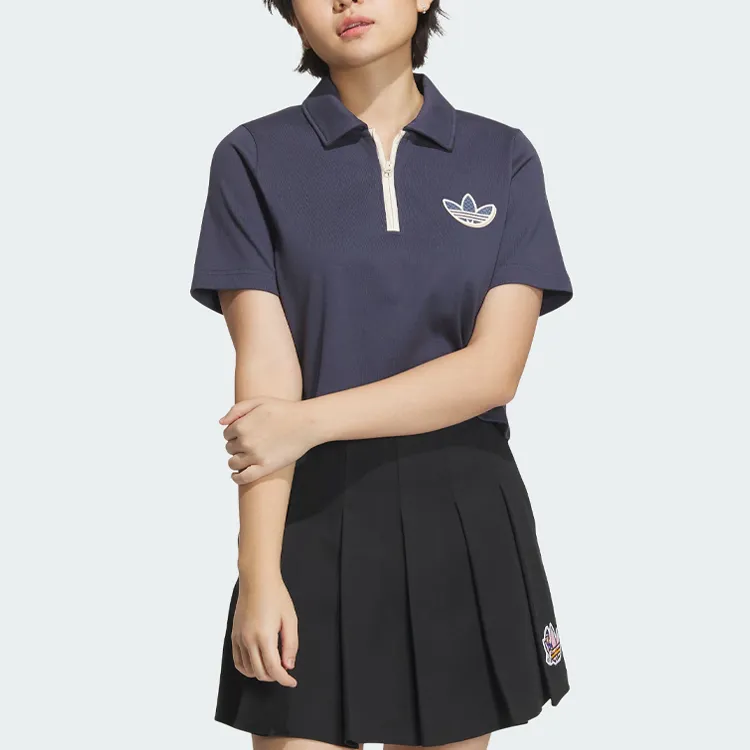 Adidas Originals Polo Shirt Women's Dark Navy Blue-1