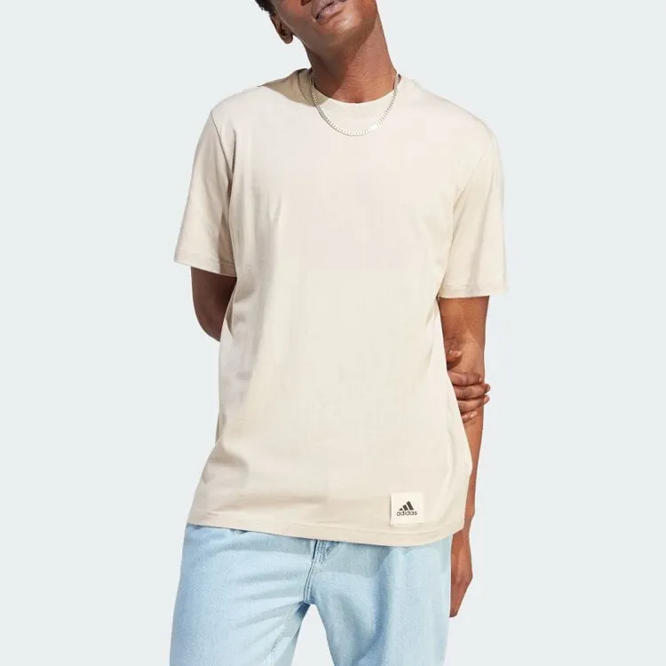 Adidas T Shirts Men Beige-1
