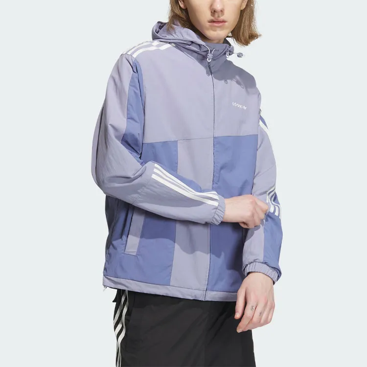 Adidas Originals Classic Three-stripe Series Jacket Unisex Ash Violet-1