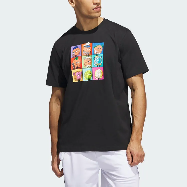 Adidas Set in Sleeve T Shirt Men's Black-1