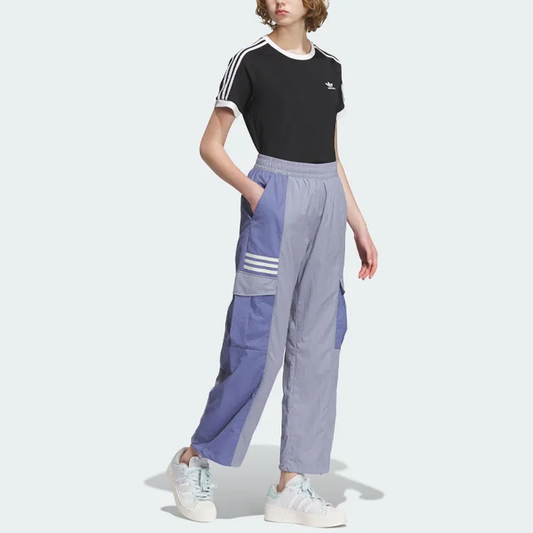 Adidas Originals Trefoil Knitted Sweatpants Women's Gray Blue-3