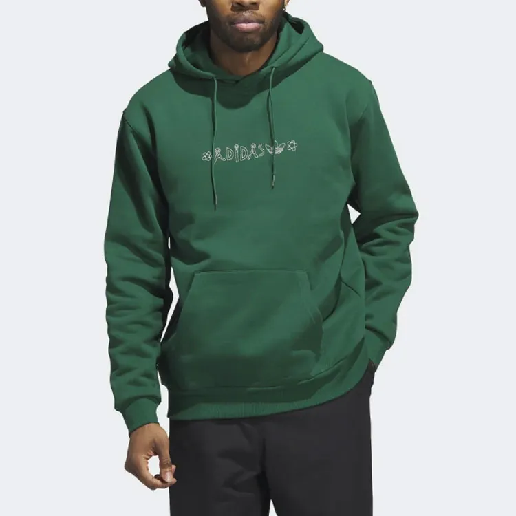Adidas Originals HOODIE LC FLOWER Sweatshirts Men Green-2