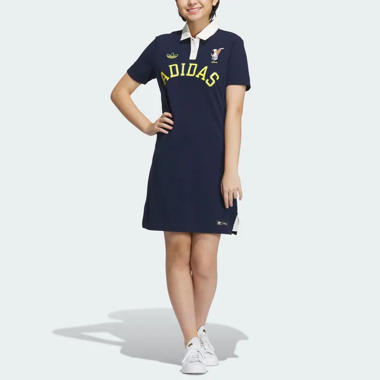 Adidas Originals Short Sleeved Dresses Women's Navy-1