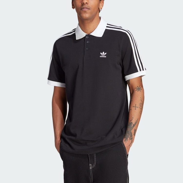 美品 adidas Adicolor Classic 3S PoloShirt Adidas Adicolor Classic 3-Stripes Polo Shirt Night Indigo