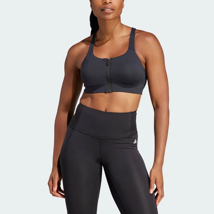 Adidas Free Shipping With AdiClub Tlrd Impact Luxe High Support Zip Bra-2