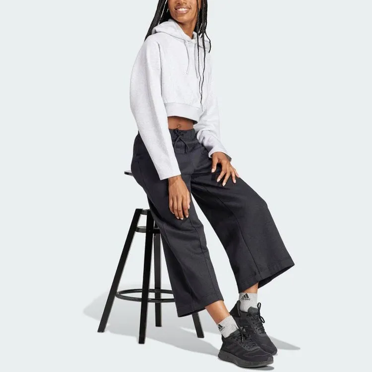 Adidas Knitted Sweatpants Women's Dark Gray-3