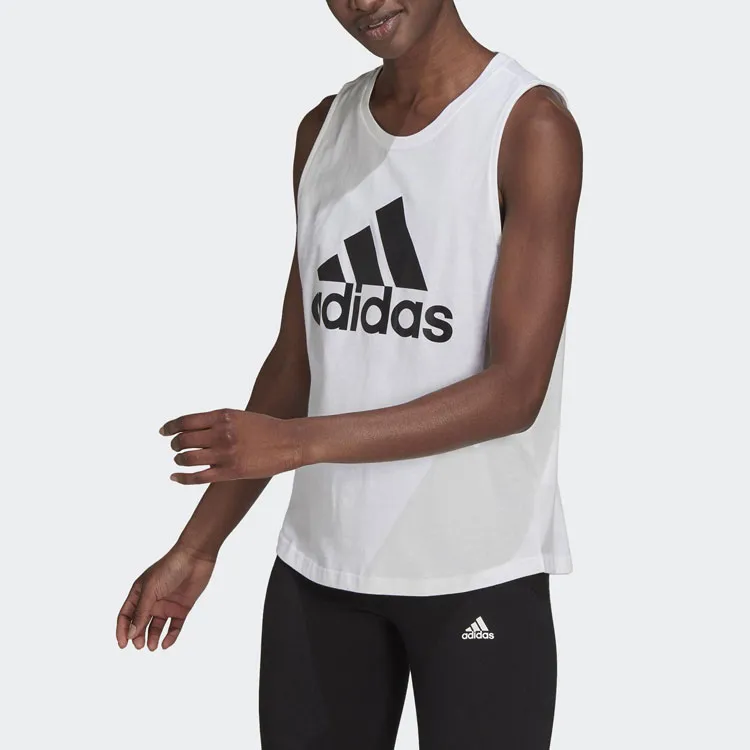 Adidas Essential Sleeveless Sports Shirts Women's White-1