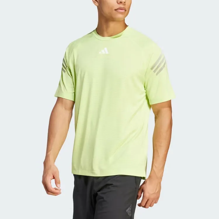 Adidas T-Shirts Men Yellow Green-1