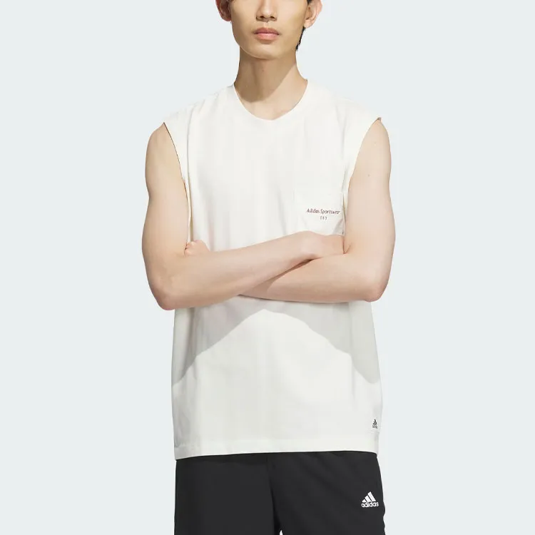 Adidas Tank Tops Men's Jade White-1