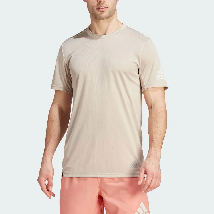 Adidas T Shirts Men Beige-1