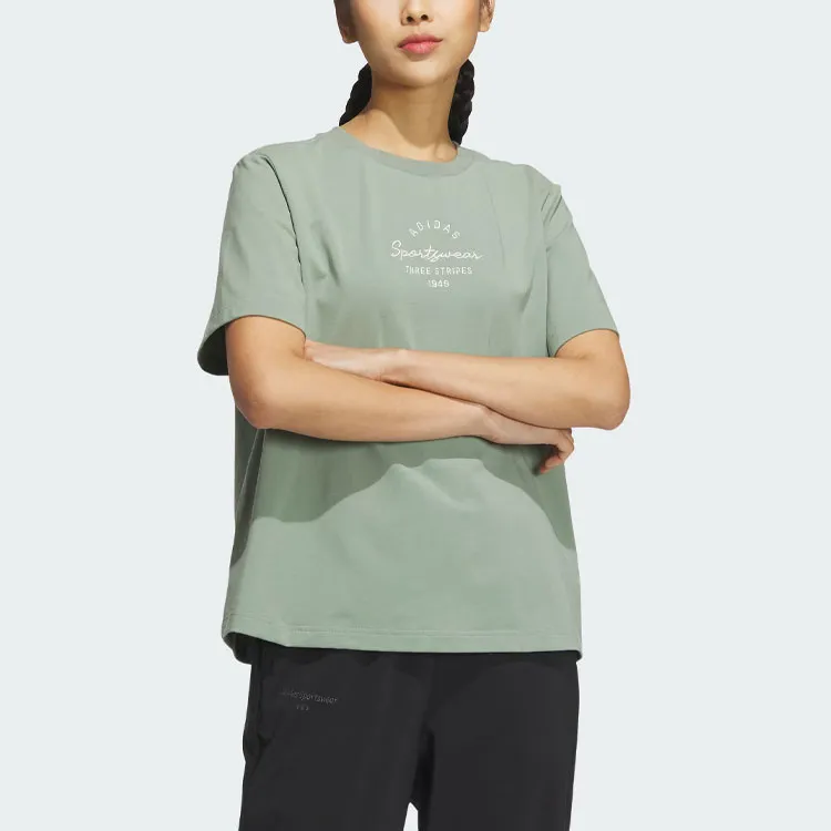 Adidas T Shirts Women's Dusty Green-3