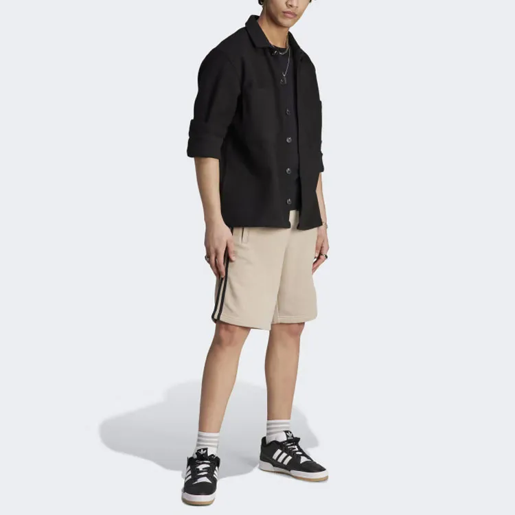 Adidas Originals Classics 3 Stripes Casual Shorts Men Beige-3
