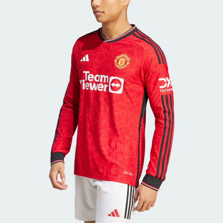 Adidas Manchester United 23/24 Long Sleeve Home Authentic Jersey-2