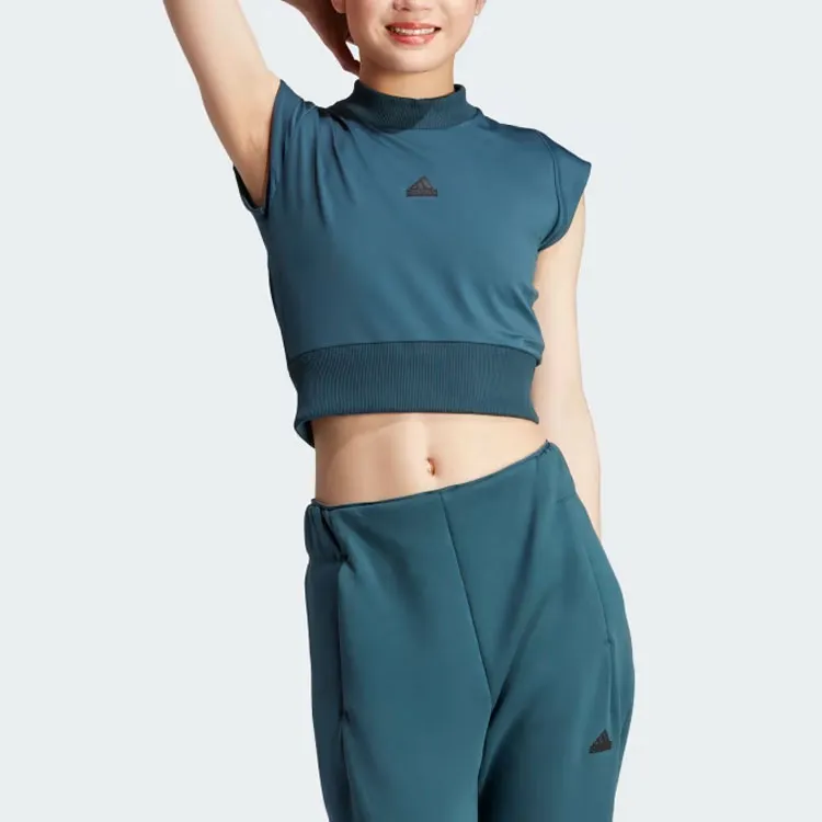 Adidas Z.N.E. Collection Crop Tops Women's Night Blue-2