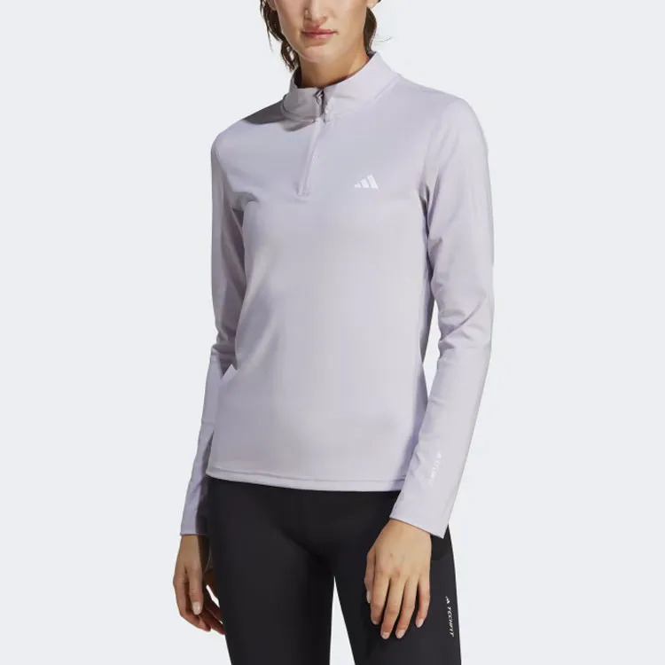 Adidas T Shirts Women's Gray Purple-1