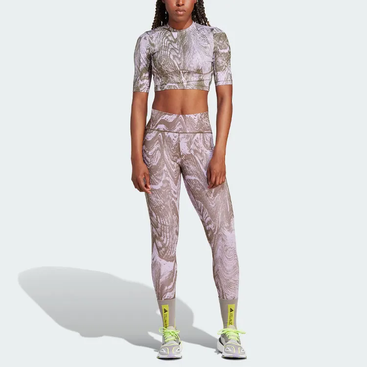 Stella Mccartney X Adidas X Stella McCartney Co titled Series Sports Pants Women's Pink Purple-3